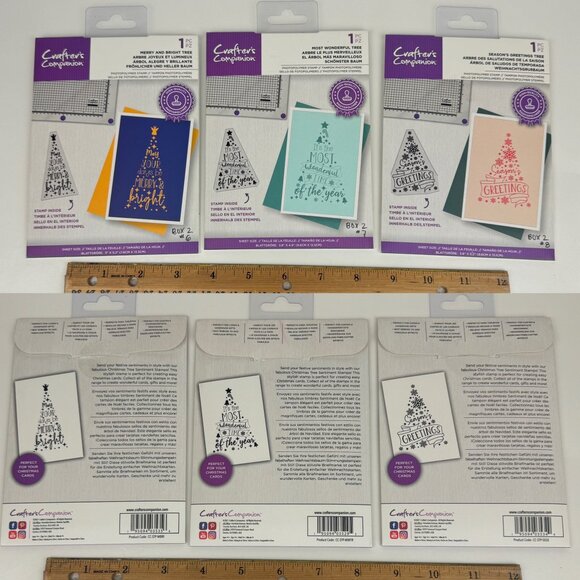 6 Christmas Holiday Crafters Companion Photopolymer Stamp Card Making Craft READ - Picture 5 of 12